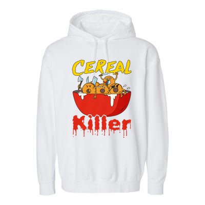 Serial Killer Parody Cereal Killer Garment-Dyed Fleece Hoodie