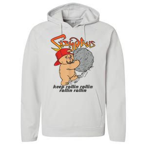 Sisyphus Keep Rollin Rollin Rollin Rollin Performance Fleece Hoodie