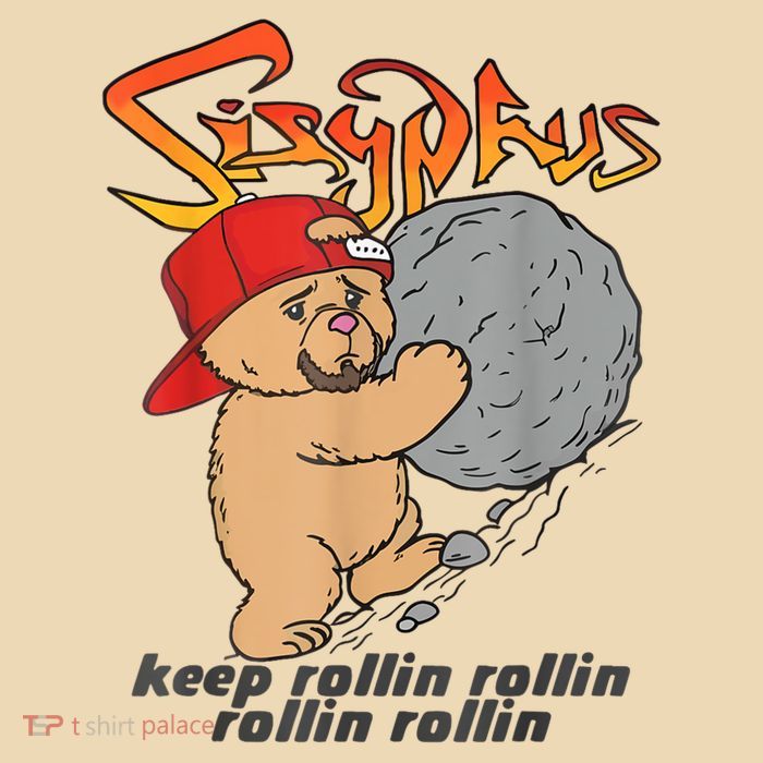 Sisyphus Keep Rollin Rollin Rollin Rollin Drawstring Bag
