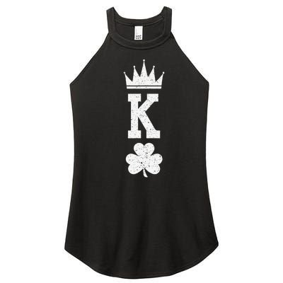 Shamrock King St Patrick Humor Gift Women’s Perfect Tri Rocker Tank