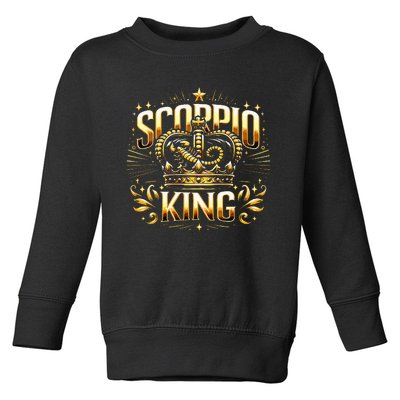 Scorpio King 's Birthday Scorpion Sign November Born  Toddler Sweatshirt