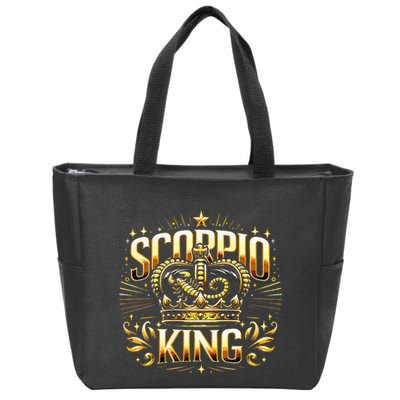 Scorpio King 's Birthday Scorpion Sign November Born  Zip Tote Bag
