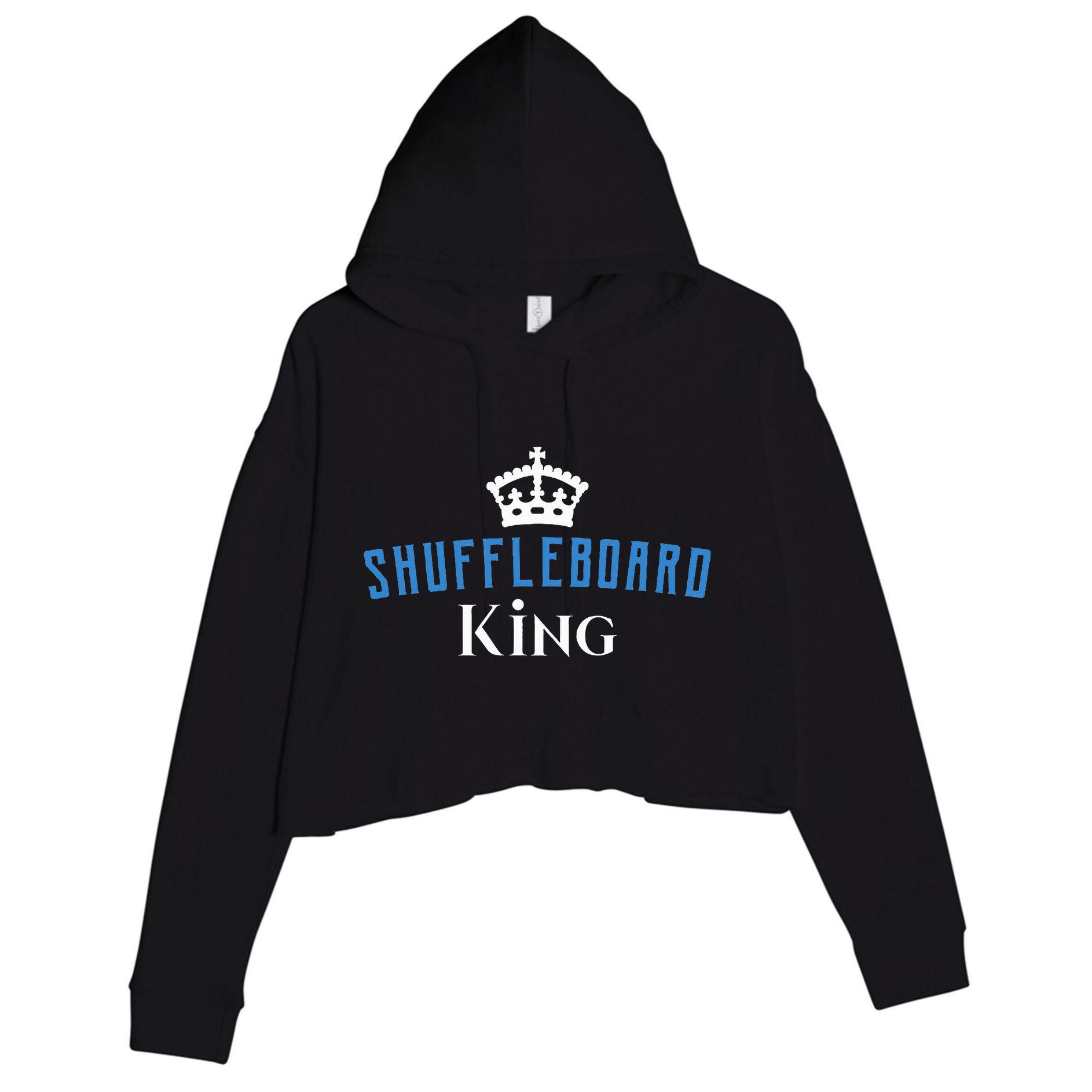 Shuffleboard King Crop Fleece Hoodie