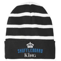 Shuffleboard King Striped Beanie with Solid Band