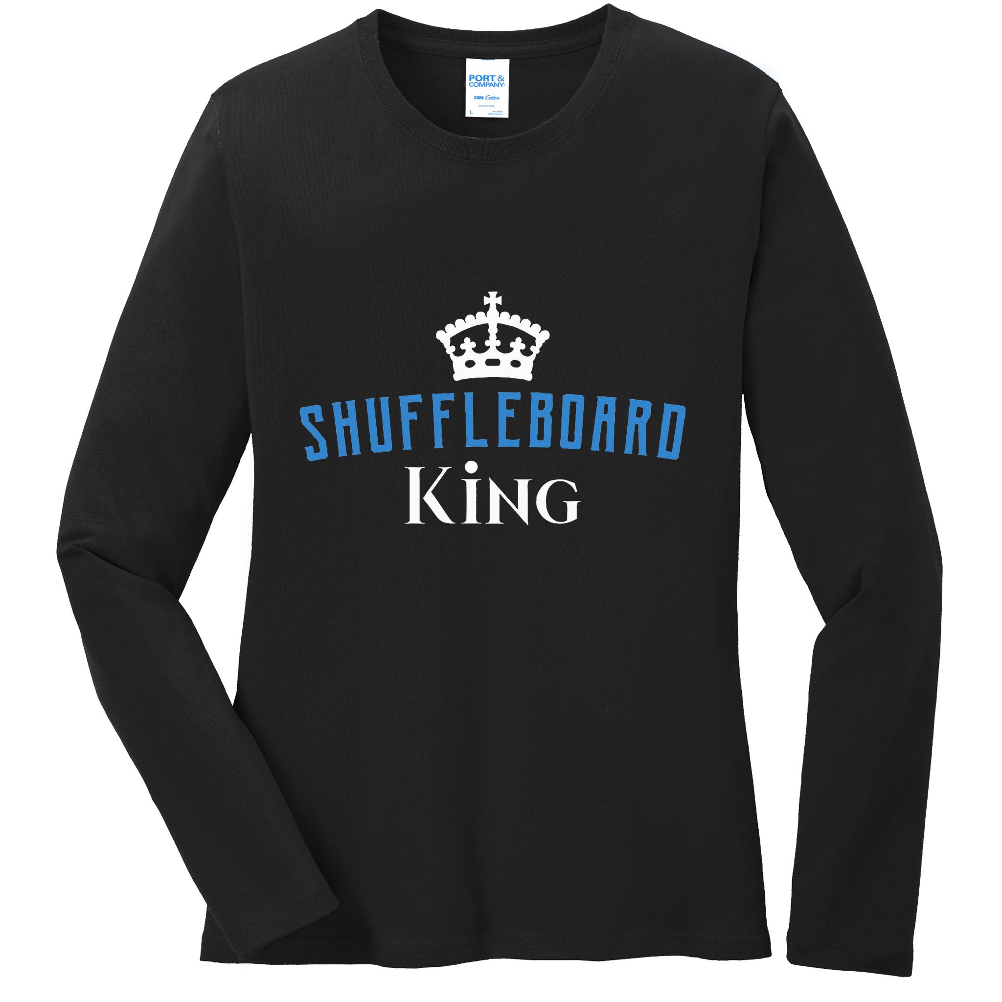 Shuffleboard King Ladies Long Sleeve Shirt
