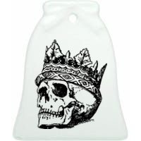 Skull King Ceramic Bell Ornament