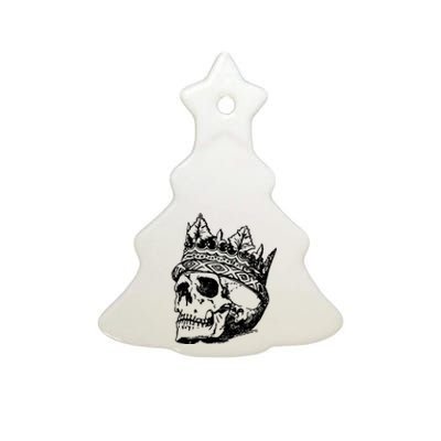 Skull King Ceramic Tree Ornament