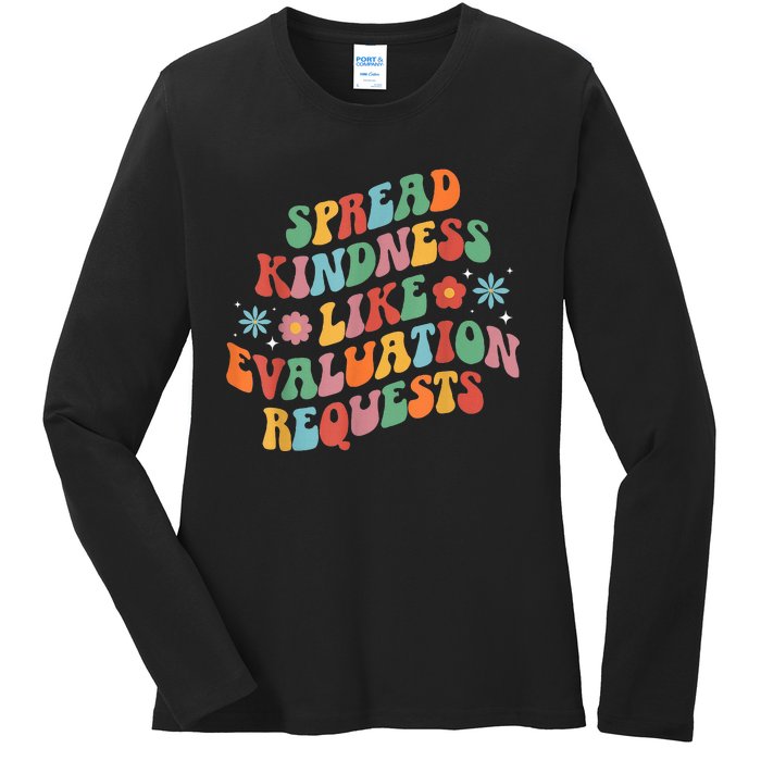 Spread Kindness School Psychologist School Psych Ladies Long Sleeve Shirt