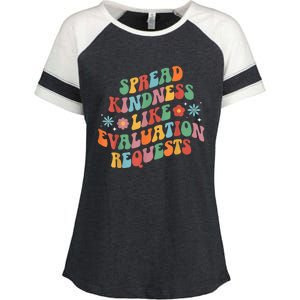 Spread Kindness School Psychologist School Psych Enza Ladies Jersey Colorblock Tee