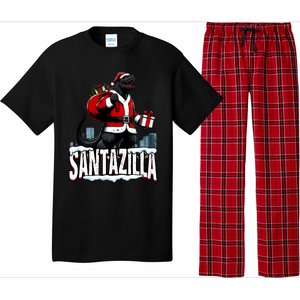 Santazilla Kaiju Santa Christmas Japanese Monster Xmas Cool Gift Pajama Set