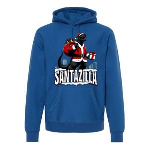 Santazilla Kaiju Santa Christmas Japanese Monster Xmas Cool Gift Premium Hoodie