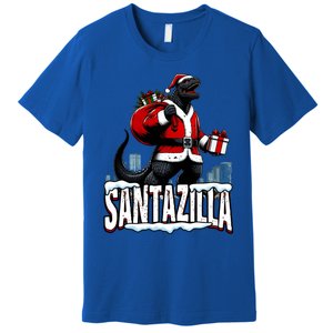 Santazilla Kaiju Santa Christmas Japanese Monster Xmas Cool Gift Premium T-Shirt