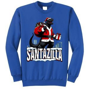 Santazilla Kaiju Santa Christmas Japanese Monster Xmas Cool Gift Tall Sweatshirt