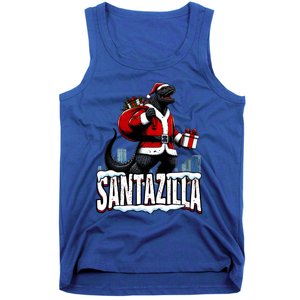 Santazilla Kaiju Santa Christmas Japanese Monster Xmas Cool Gift Tank Top