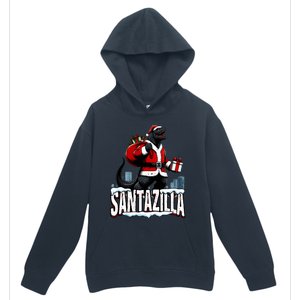 Santazilla Kaiju Santa Christmas Japanese Monster Xmas Cool Gift Urban Pullover Hoodie