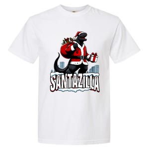 Santazilla Kaiju Santa Christmas Japanese Monster Xmas Cool Gift Garment-Dyed Heavyweight T-Shirt