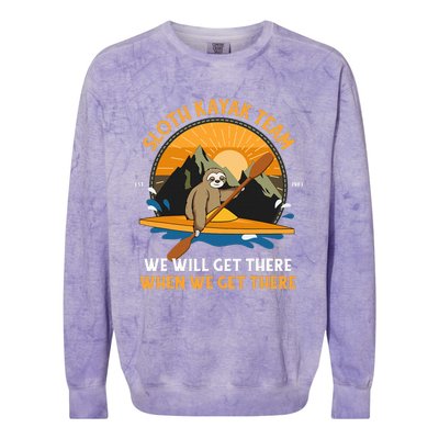 Sloth Kayak Sloth Kayak Team Colorblast Crewneck Sweatshirt