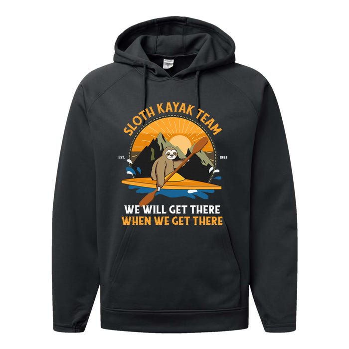 Sloth Kayak Sloth Kayak Team Performance Fleece Hoodie