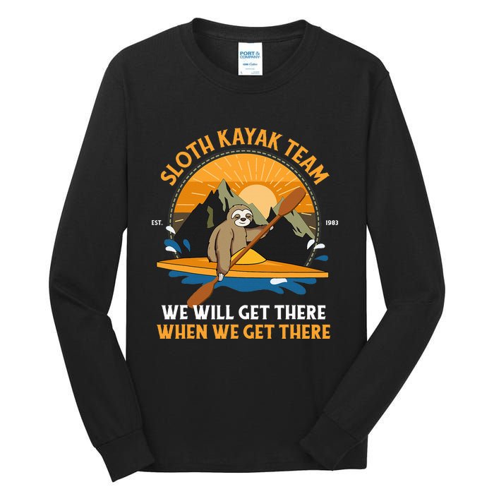 Sloth Kayak Sloth Kayak Team Tall Long Sleeve T-Shirt