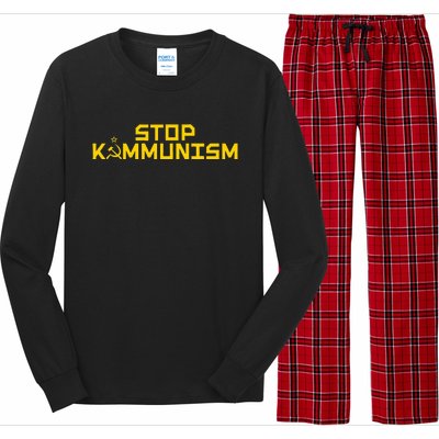 Stop Kammunism Stop Commiela Harris Vote Trump Vance 2024 Long Sleeve Pajama Set