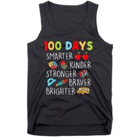 Smarter Kinder Stronger Brighter 100 Days Of School Teacher Tank Top