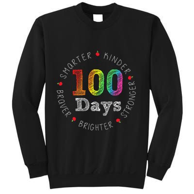 Smarter Kinder Stronger Brighter 100 Days Of School Sweatshirt