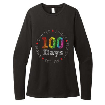 Smarter Kinder Stronger Brighter 100 Days Of School Womens CVC Long Sleeve Shirt