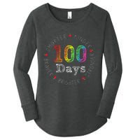 Smarter Kinder Stronger Brighter 100 Days Of School Women's Perfect Tri Tunic Long Sleeve Shirt