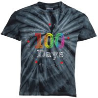 Smarter Kinder Stronger Brighter 100 Days Of School Kids Tie-Dye T-Shirt