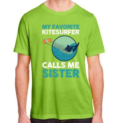 Surfing Kitesurfing Sister Kitesurfer Meaningful Gift Adult ChromaSoft Performance T-Shirt