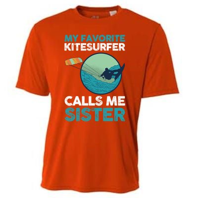 Surfing Kitesurfing Sister Kitesurfer Meaningful Gift Cooling Performance Crew T-Shirt