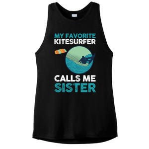 Surfing Kitesurfing Sister Kitesurfer Meaningful Gift Ladies PosiCharge Tri-Blend Wicking Tank