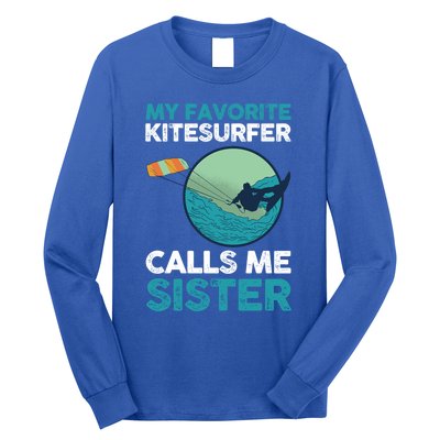 Surfing Kitesurfing Sister Kitesurfer Meaningful Gift Long Sleeve Shirt