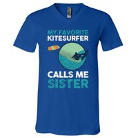 Surfing Kitesurfing Sister Kitesurfer Meaningful Gift V-Neck T-Shirt