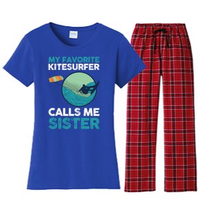 Surfing Kitesurfing Sister Kitesurfer Meaningful Gift Women's Flannel Pajama Set