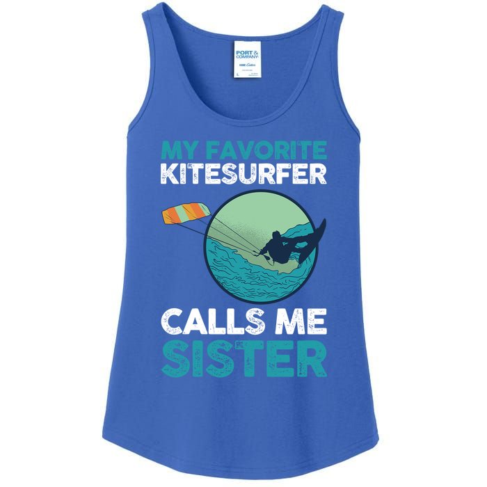 Surfing Kitesurfing Sister Kitesurfer Meaningful Gift Ladies Essential Tank