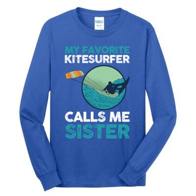 Surfing Kitesurfing Sister Kitesurfer Meaningful Gift Tall Long Sleeve T-Shirt