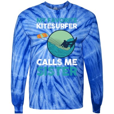 Surfing Kitesurfing Sister Kitesurfer Meaningful Gift Tie-Dye Long Sleeve Shirt