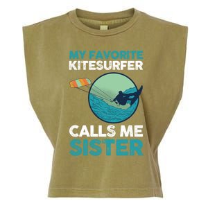 Surfing Kitesurfing Sister Kitesurfer Meaningful Gift Garment-Dyed Women's Muscle Tee