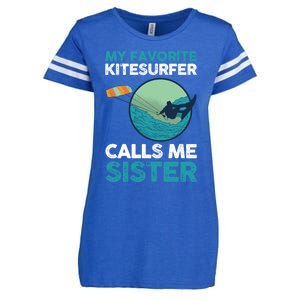 Surfing Kitesurfing Sister Kitesurfer Meaningful Gift Enza Ladies Jersey Football T-Shirt