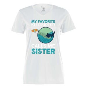 Surfing Kitesurfing Sister Kitesurfer Meaningful Gift Women's Momentum V-Neck T-Shirt