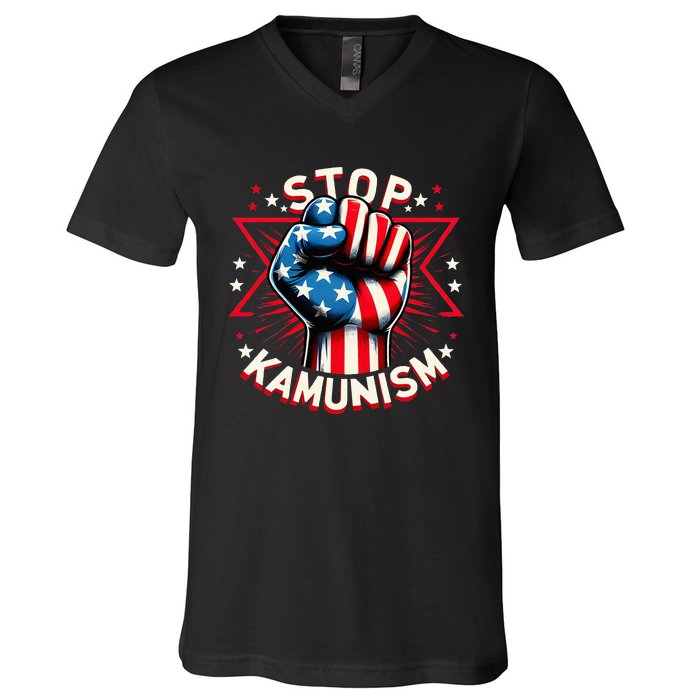 Stop Kamunism V-Neck T-Shirt