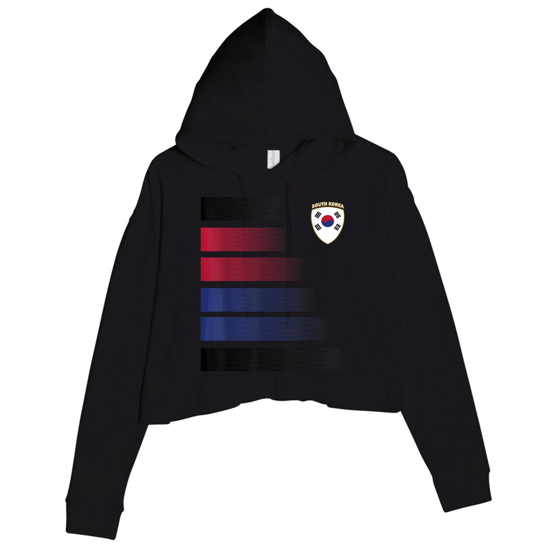 South Korean Soccer Jersey South Korea Football South Korea Crop Fleece Hoodie