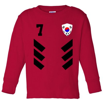 South Korea Soccer Jersey South Korean Football Toddler Long Sleeve Shirt