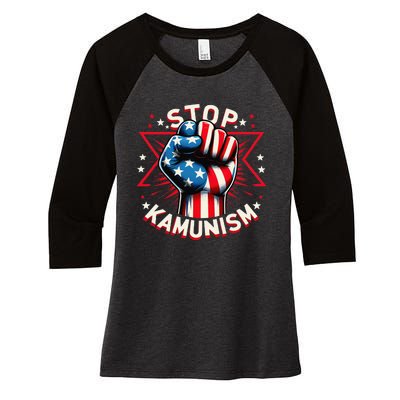 Stop Kamunism Women's Tri-Blend 3/4-Sleeve Raglan Shirt