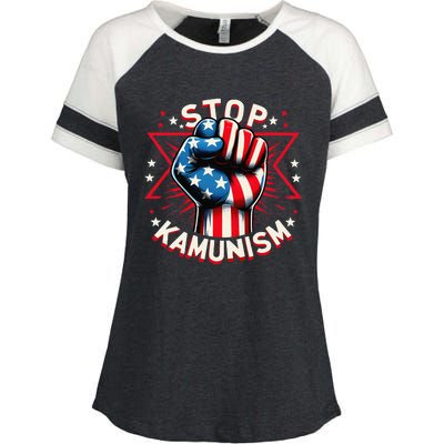 Stop Kamunism Enza Ladies Jersey Colorblock Tee