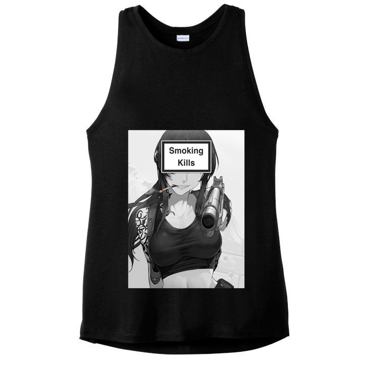 Smoking Kills Ladies PosiCharge Tri-Blend Wicking Tank
