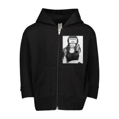 Smoking Kills Toddler Zip Fleece Hoodie