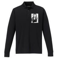 Smoking Kills Performance Long Sleeve Polo