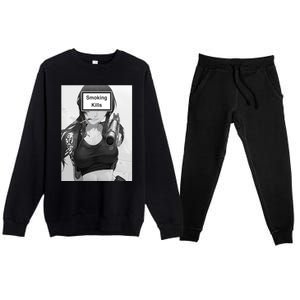 Smoking Kills Premium Crewneck Sweatsuit Set